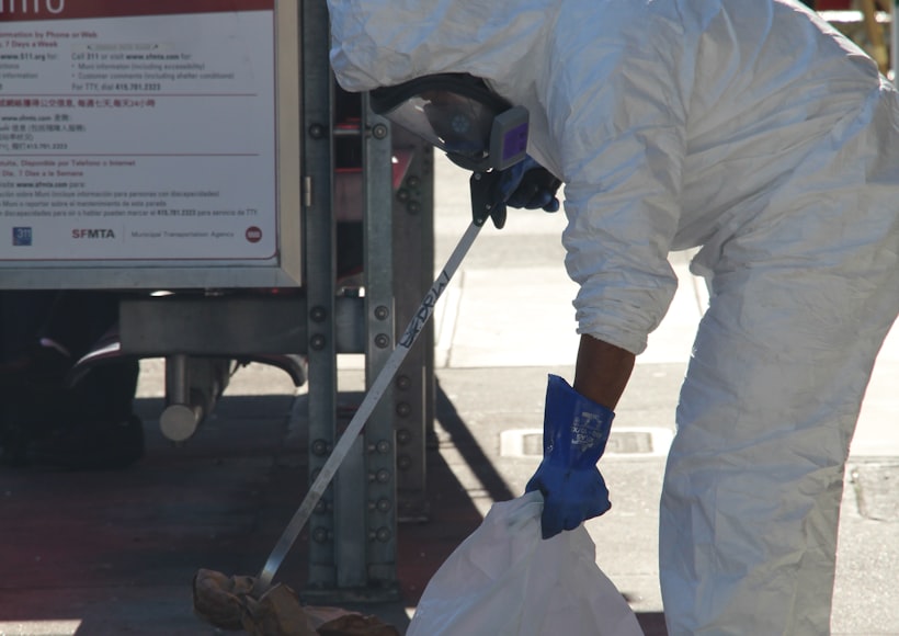 Biohazard decontamination in progress, Seattle